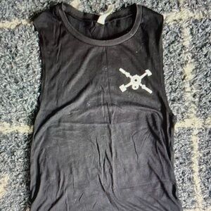 Bella Canvas Black Tank Top with Small White Logo